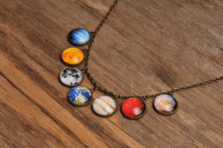 solar system necklace