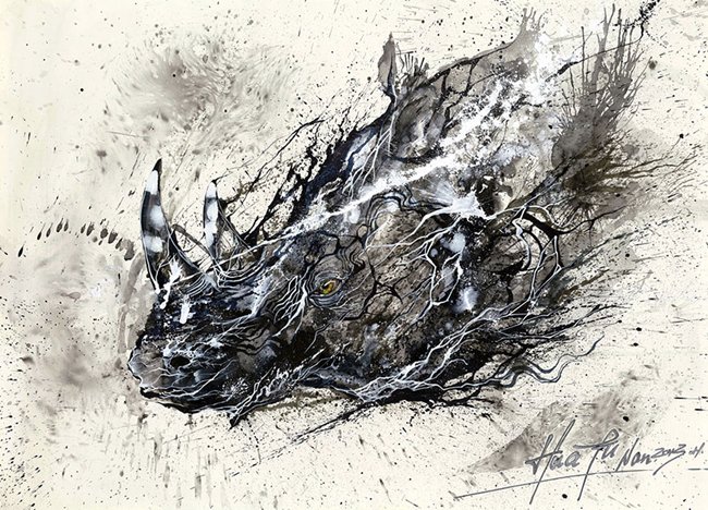 splatter-artist-hua-tunan-rhino