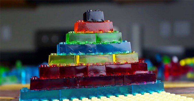 stacked lego gummies