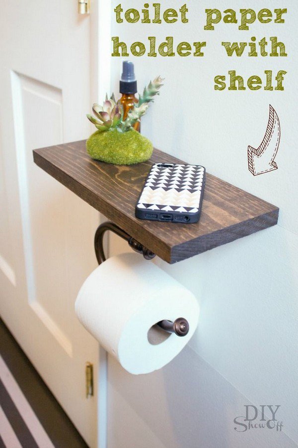toilet paper holder shelf