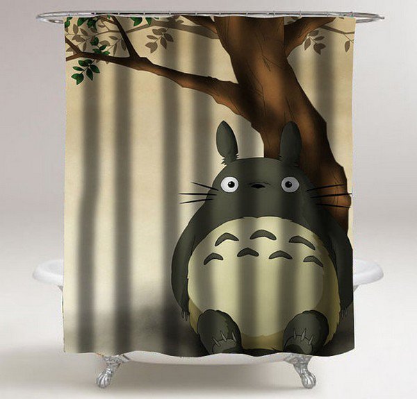 totoro shower curtain