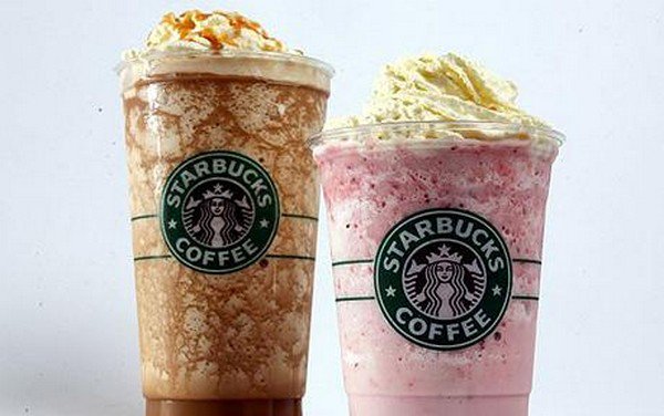 two starbucks drinks