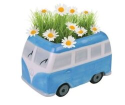 vw campervan flower pot