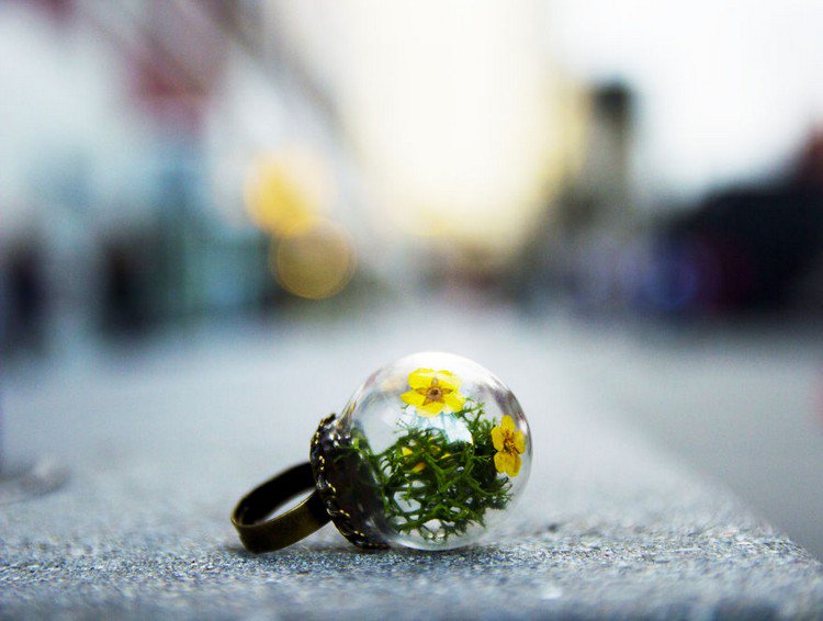 yellow flower ring