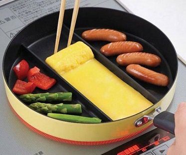 3-section frying pan