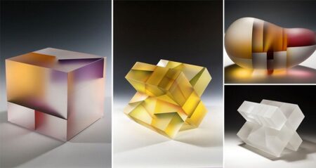 Cell Division Translucent Glass Sculptures