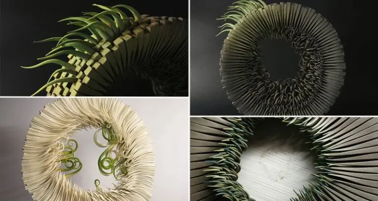 Ceramic Sculptures Look Like Sprouting Blades Of Grass