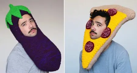 Crocheted Food Themed Hats