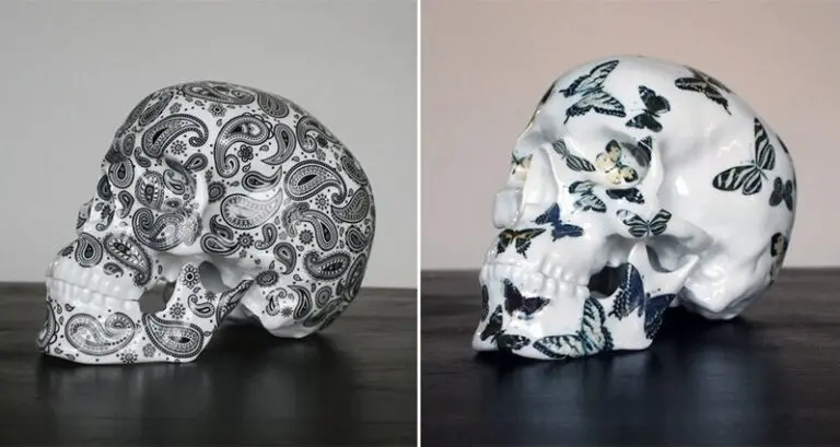 Decorated Porcelain Skulls