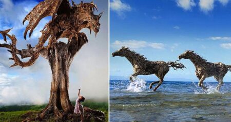 Fantasy Style Driftwood Wild Beasts And Dragons