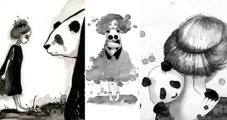 June Leeloo Paints Pandas And Maidens