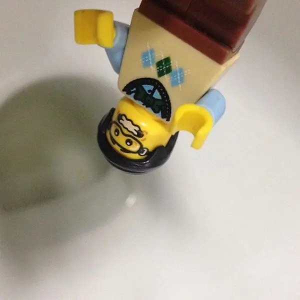 LEGO figure upside down