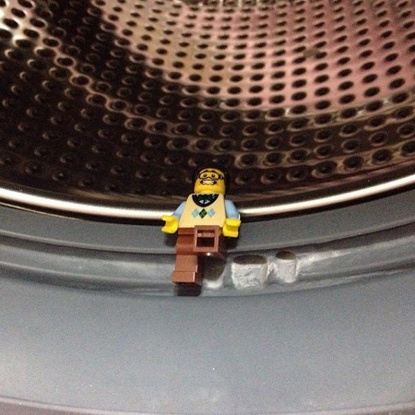 LEGO figure washing machine