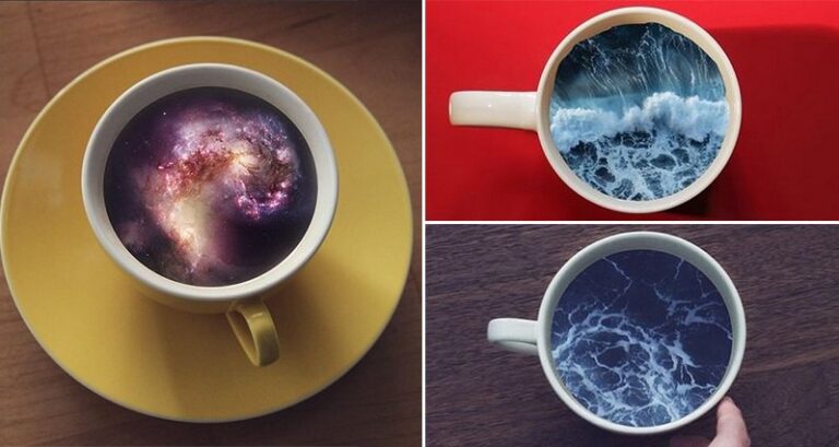 Oceans And Galaxies Coffee Cups