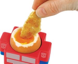 Optimus Prime Egg Cup And Toast Cutter boiled
