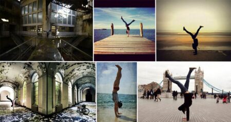 Photographer Does Handstands In Strange Places