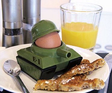 Tank Egg Cup And Soldier Toast Cutter