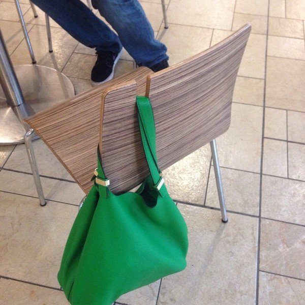 bag holding chair