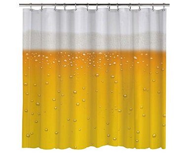 beer shower curtain bubbles