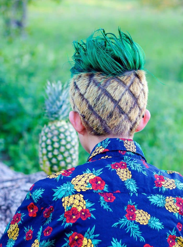 boy pineapple hair
