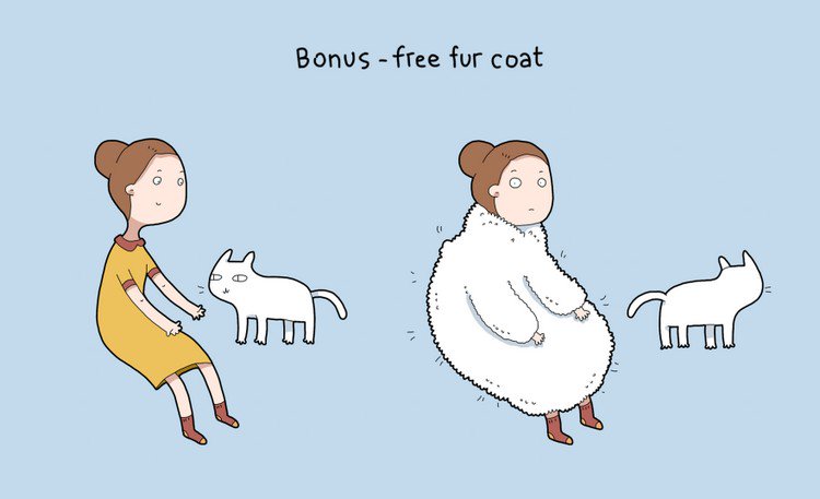 cat fur woman
