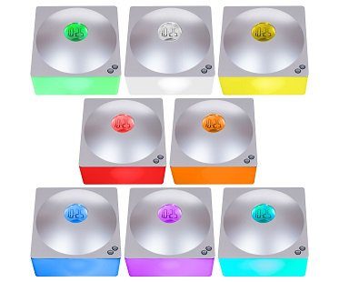 color-changing mp3 clock colors