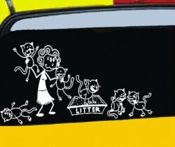 crazy cat lady car decals