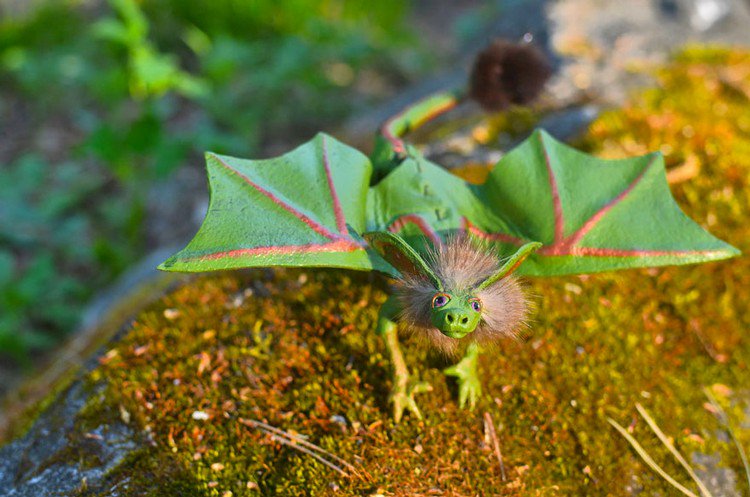 green hairy dragon