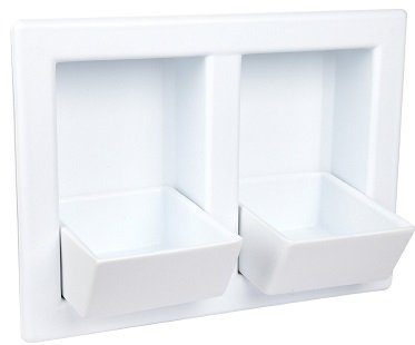 in-wall pet bowls white
