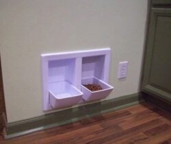 in-wall pet bowls white wall
