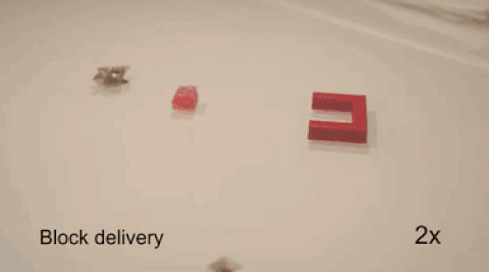 origami robot block delivery