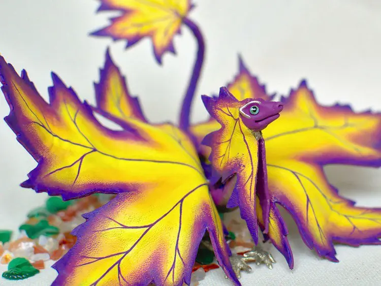 purple yellow dragon