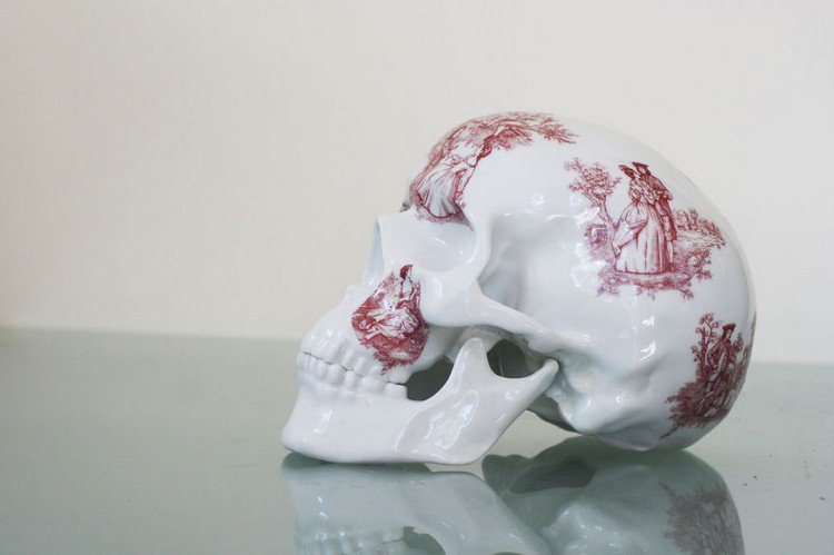 red pattern skull