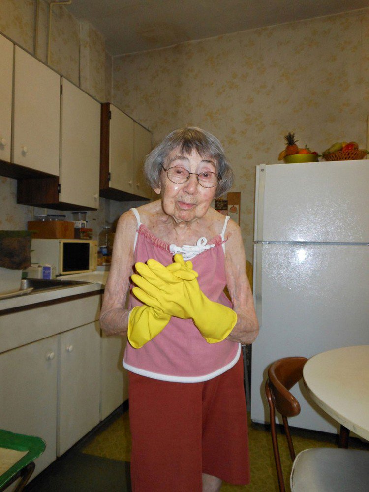 rubber gloves woman
