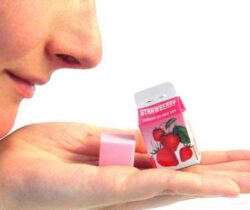 scented erasers in milk cartons