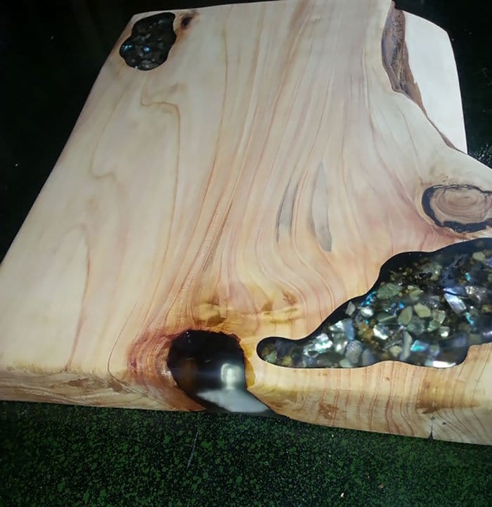 shells inlaid table