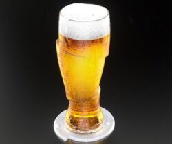 sliced beer glasses