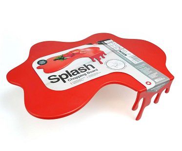 splash chopping board red mustard