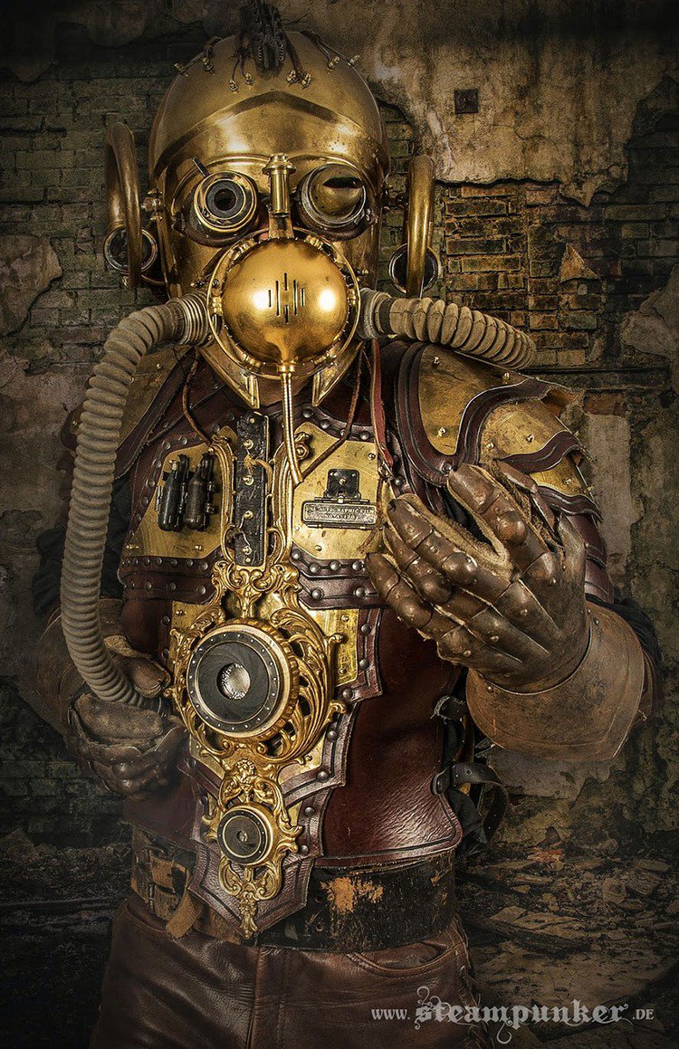 steampunk costume bronze