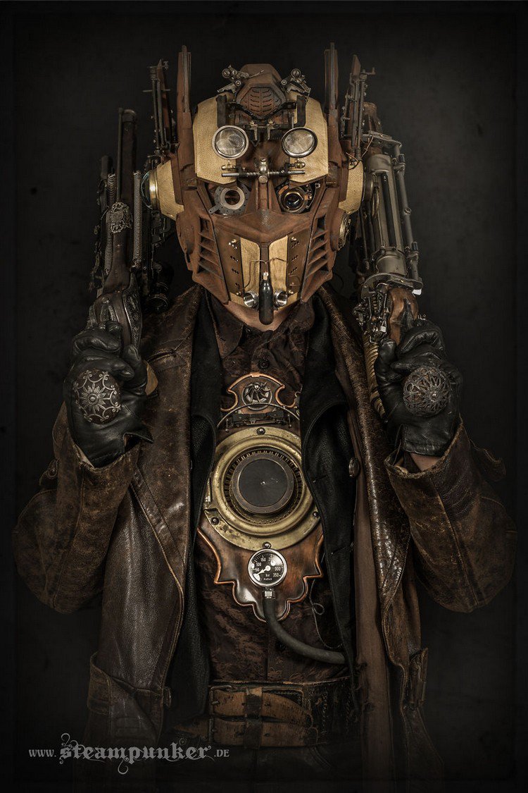 Steampunk costume coat mask