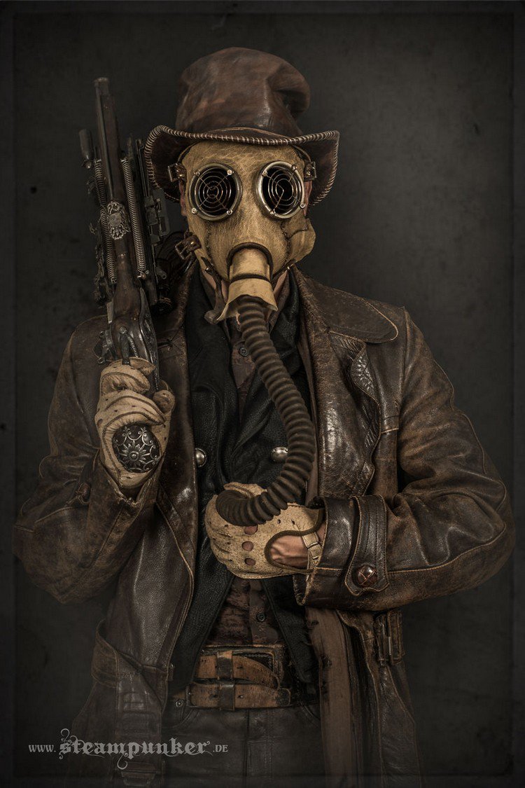 steampunk costume gas mask