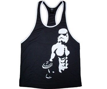 stormtrooper workout top black white