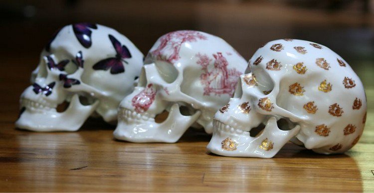 trio patterned skulls