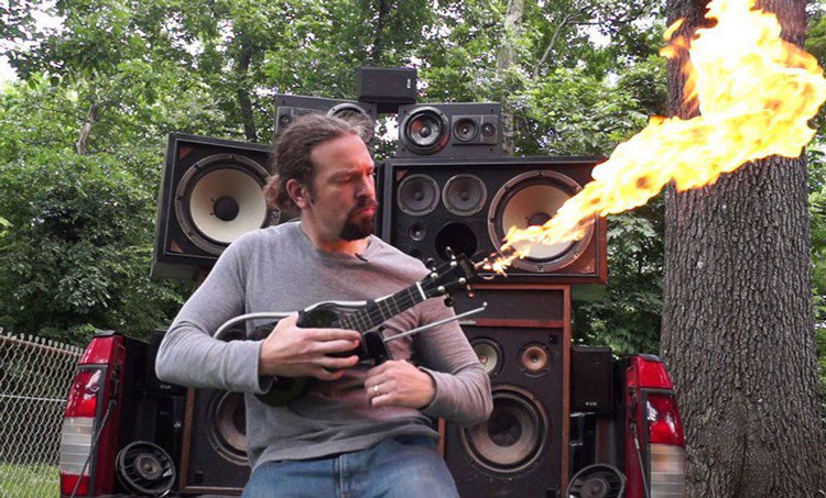 ukulele flame thrower