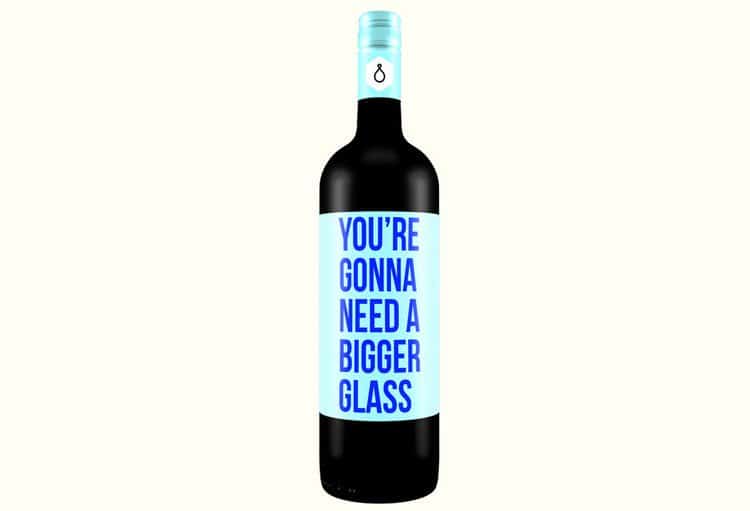 wine label bigger glass
