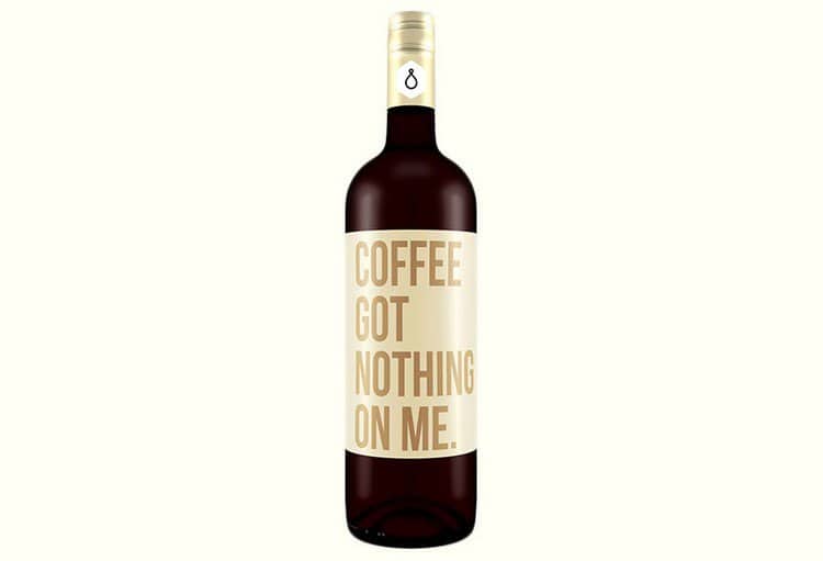 wine label coffee