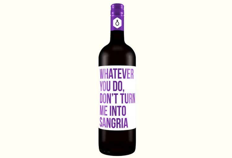 wine label sangria