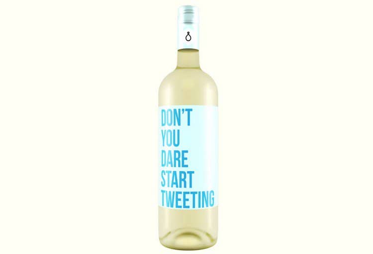 wine label tweeting