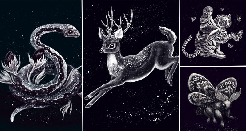 Gorgeous Black And White Illustrations By Julia Vystokoyava