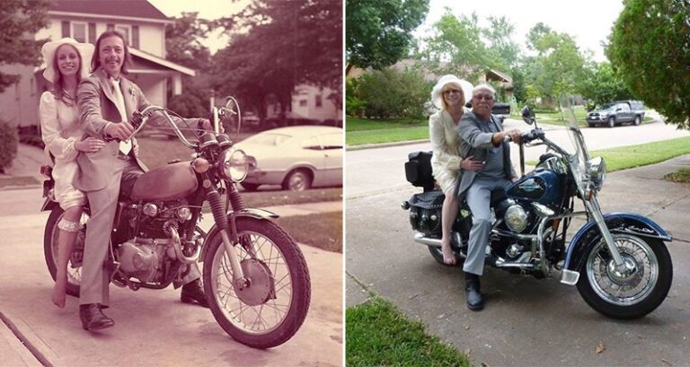Couple Recreate Wedding Photos After 40 Years